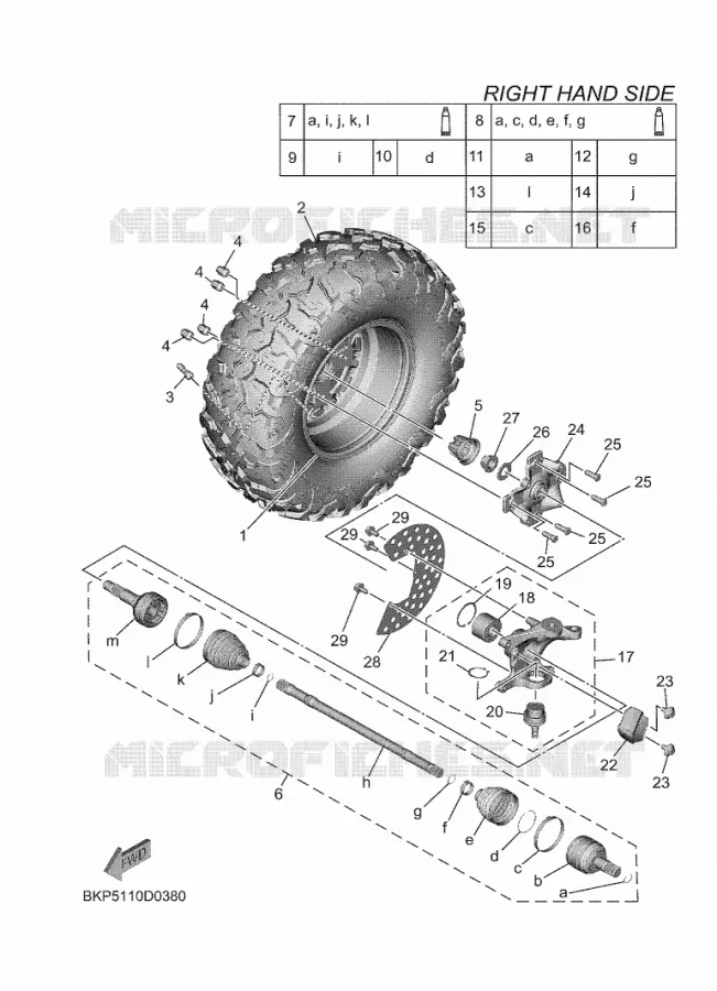 ROUE AVANT 2 Yamaha SIDE BY SIDE 1000 2025 WOLVERINE  YXF1000ELS