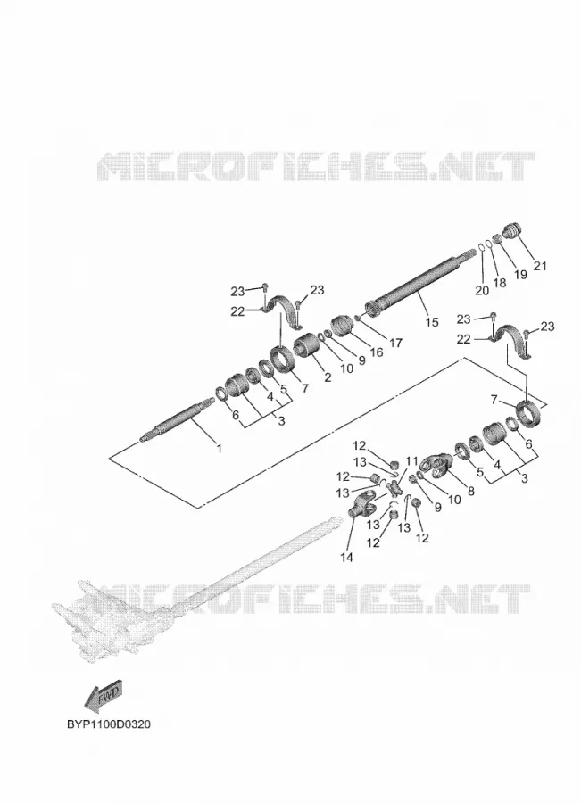 DIFFERENTIEL AVANT 2 Yamaha SIDE BY SIDE 1000 2025 WOLVERINE  YXF1000ELS