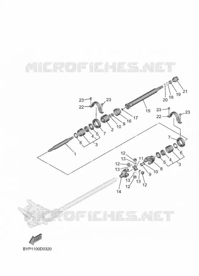 DIFFERENTIEL AVANT 2 Yamaha SIDE BY SIDE 1000 2025 WOLVERINE  YXF1000ELS