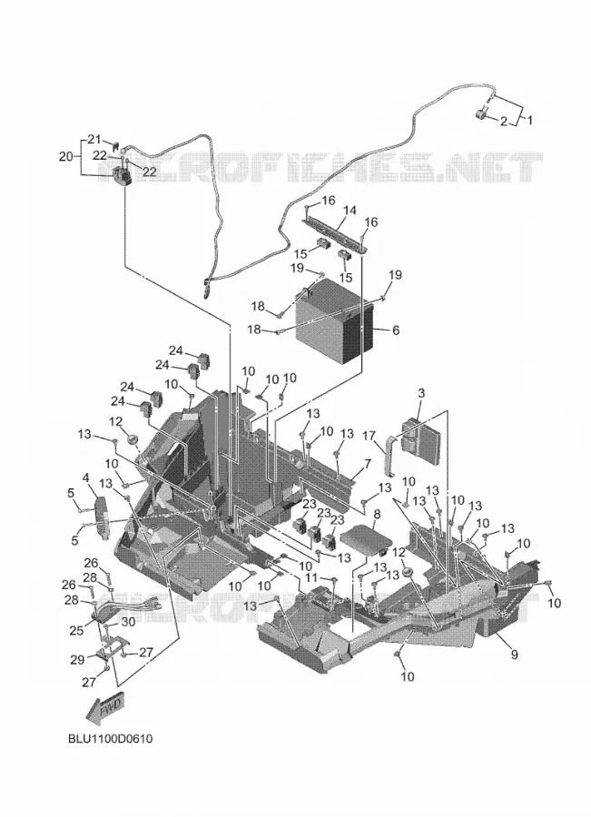 PARTIE ELECTRIQUE 2 Yamaha SIDE BY SIDE 1000 2025 WOLVERINE  YXF1000EWS