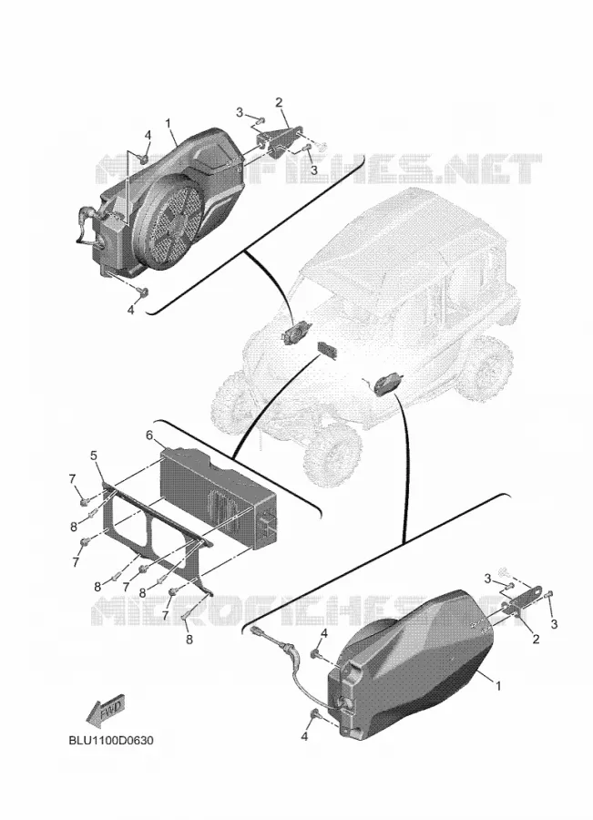 PARTIE ELECTRIQUE 4 Yamaha SIDE BY SIDE 1000 2025 WOLVERINE  YXF1000EWS