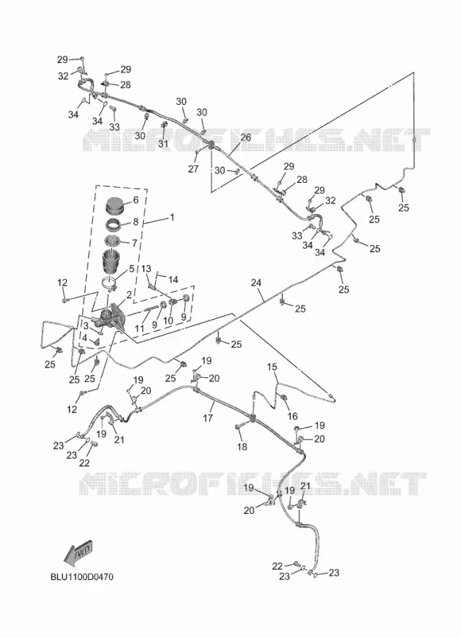 MAITRE CYLINDRE Yamaha SIDE BY SIDE 1000 2025 WOLVERINE  YXF1000EW