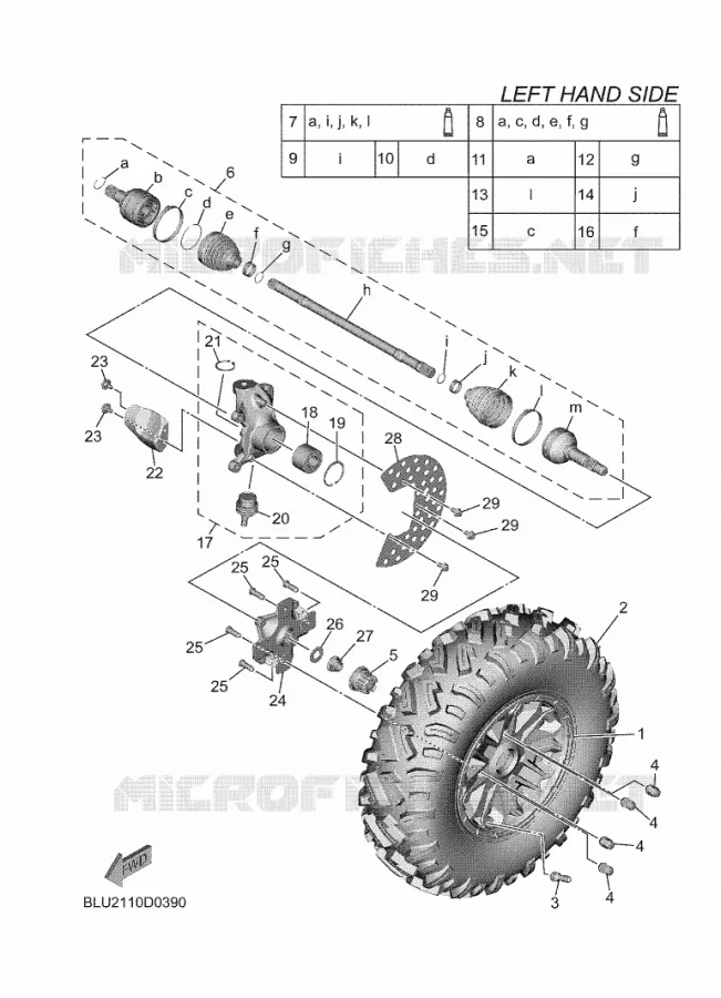 ROUE AVANT Yamaha SIDE BY SIDE 1000 2025 WOLVERINE  YXF1000EW