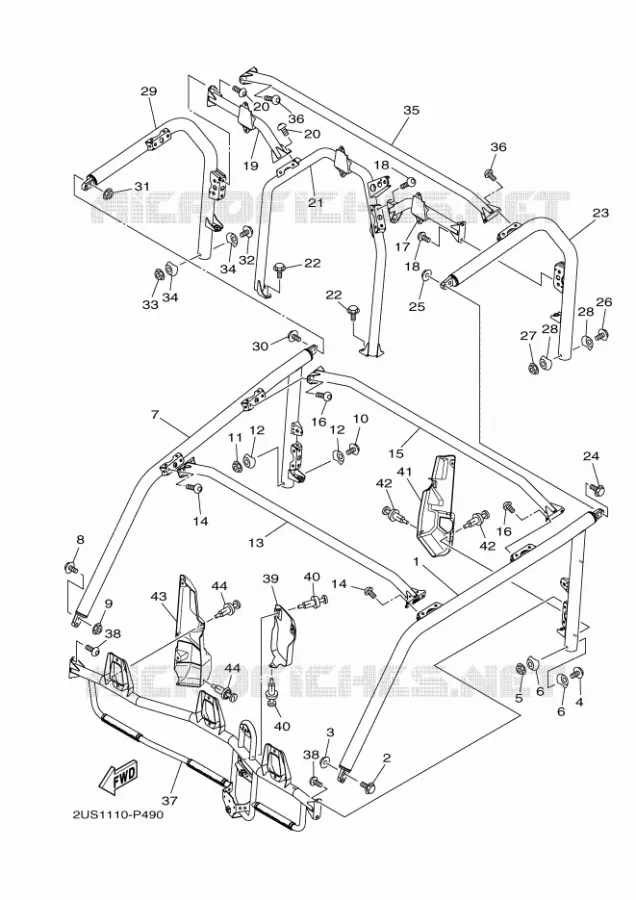 PARE CHOCS 2 Yamaha SIDE BY SIDE 700 2025 VIKING  YXC700E