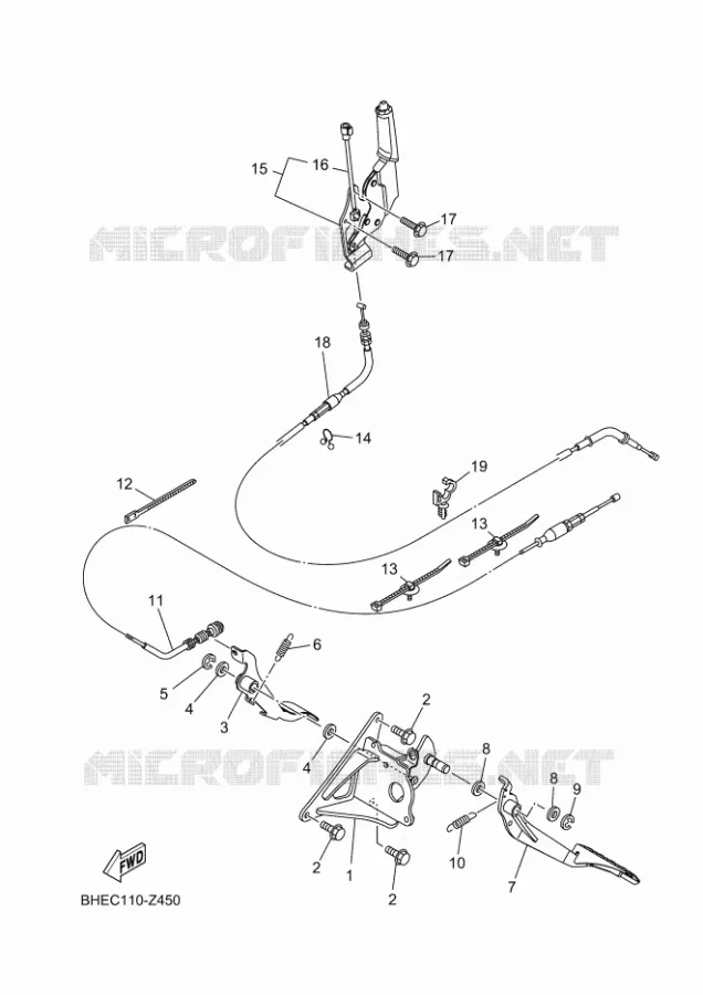 PEDALE / CABLE Yamaha SIDE BY SIDE 700 2025 VIKING  YXC700E