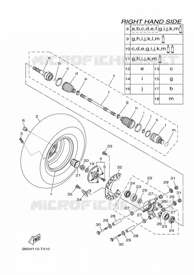 ROUE ARRIERE 2 Yamaha SIDE BY SIDE 700 2025 VIKING  YXC700E