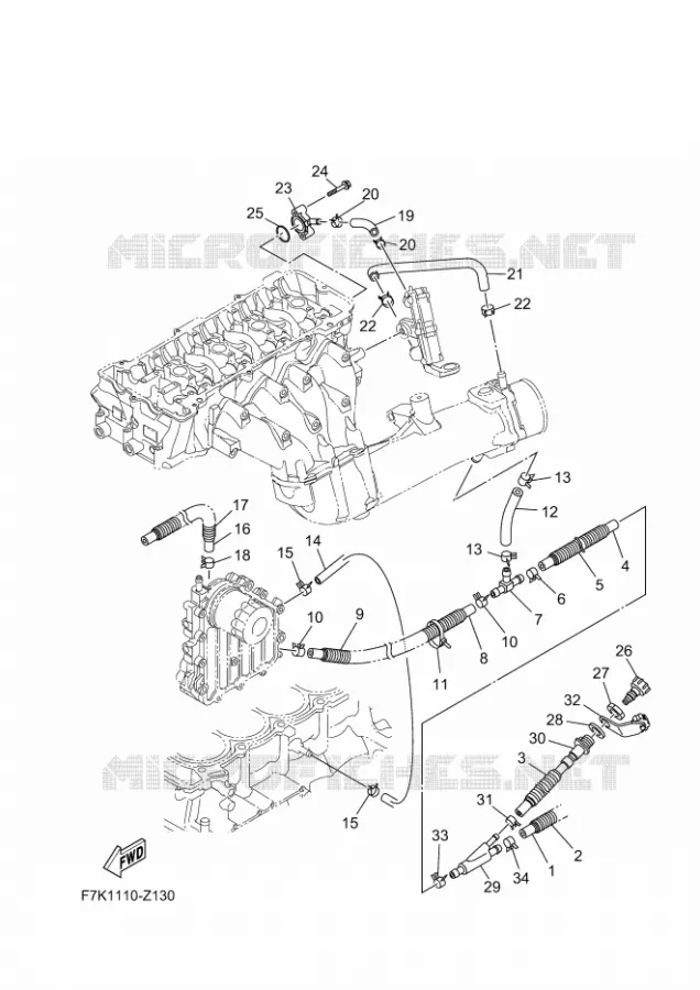 ECHAPPEMENT 2 Yamaha WAVERUNNER 1900 2025 FX  FX1900A