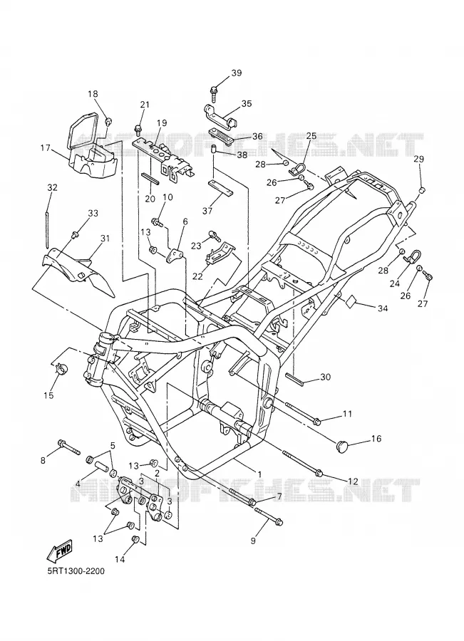 CADRE Yamaha MOTO 600 2003 FAZER  FZS600