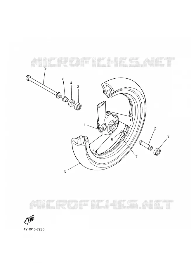 ROUE AVANT Yamaha MOTO 600 2003 FAZER  FZS600
