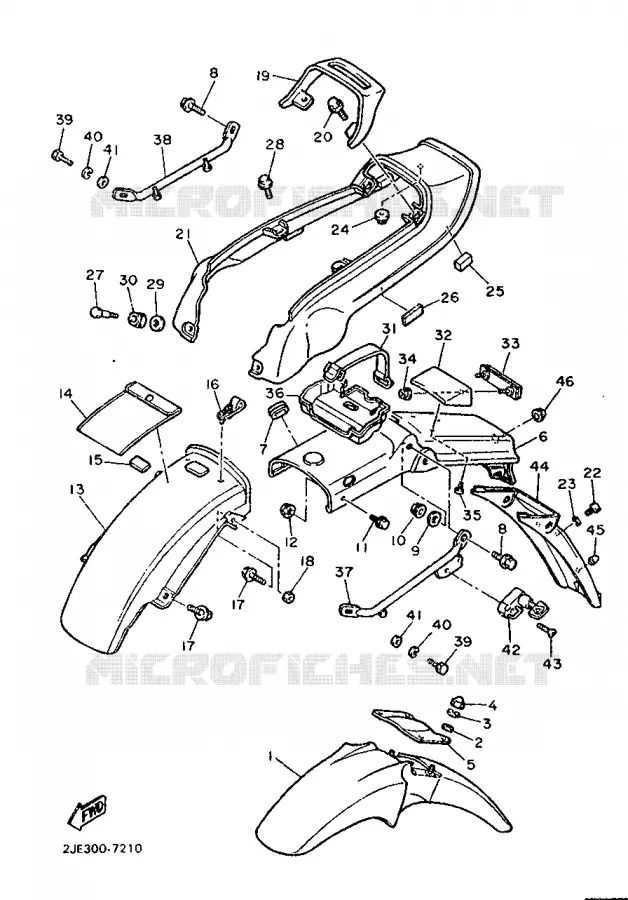 GARDE BOUE Yamaha MOTO 750 1987 FZX  FZX750