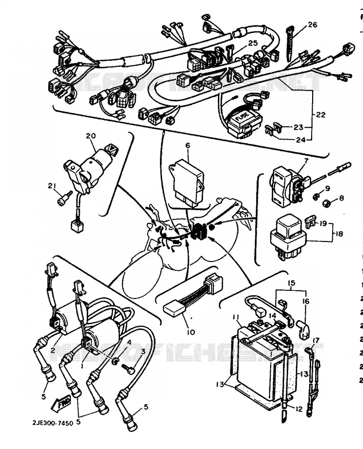 PARTIE ELECTRIQUE 1 Yamaha MOTO 750 1987 FZX  FZX750
