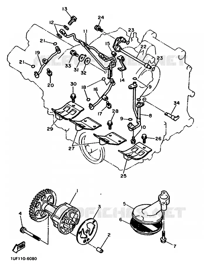 POMPE A HUILE Yamaha MOTO 750 1987 FZX  FZX750