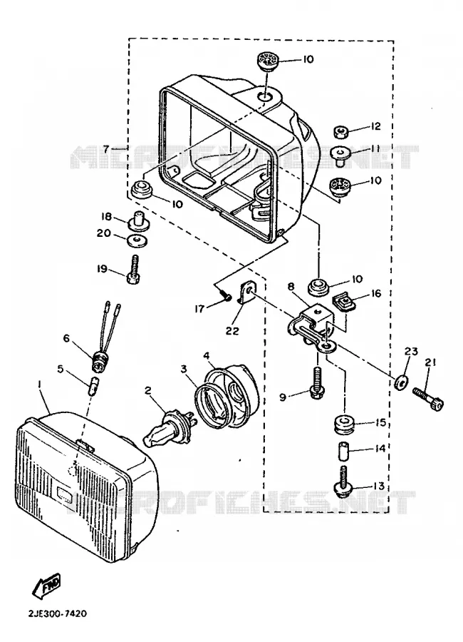 PHARE  Yamaha MOTO 750 1987 FZX  FZX750