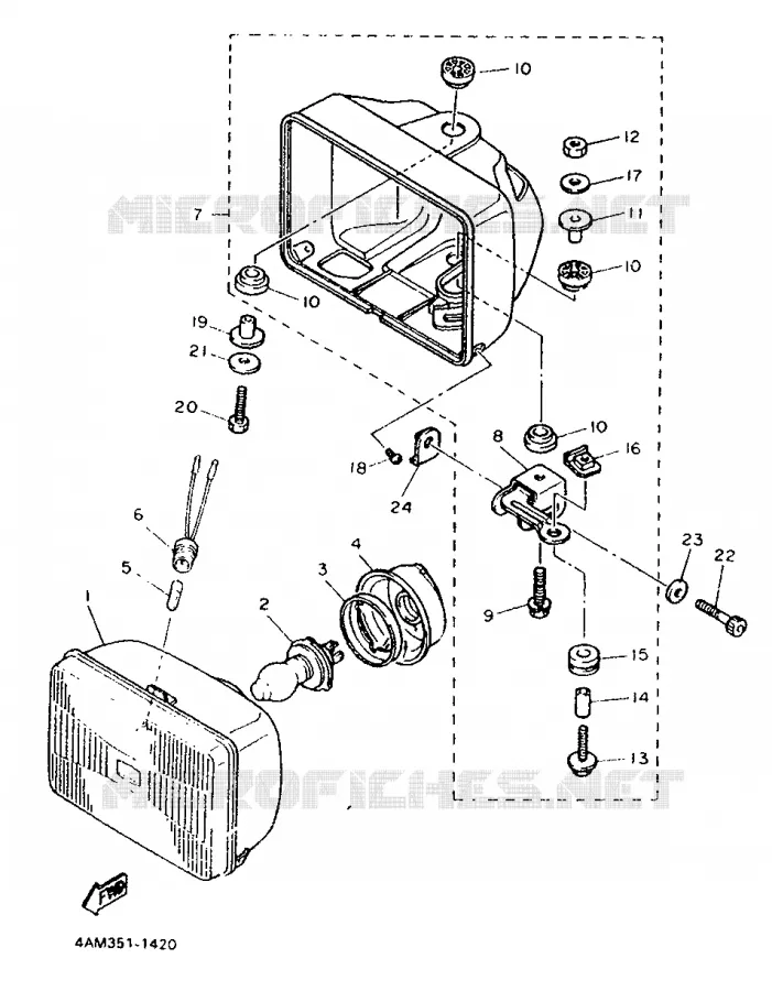 PHARE  Yamaha MOTO 750 1991 FZX  FZX750