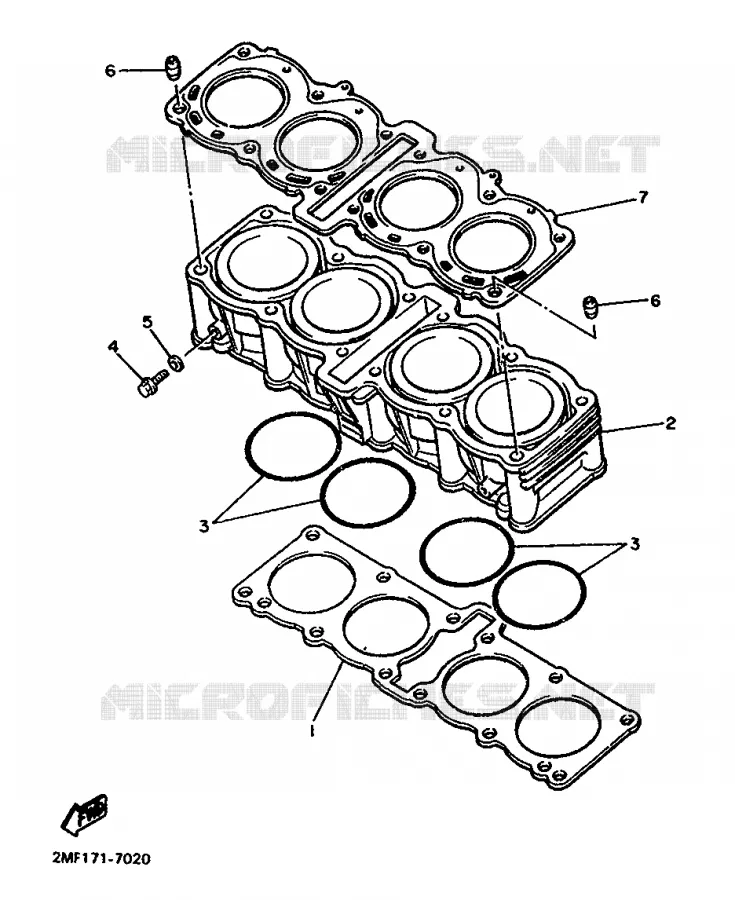 CYLINDRE Yamaha MOTO 750 1993 FZX  FZX750