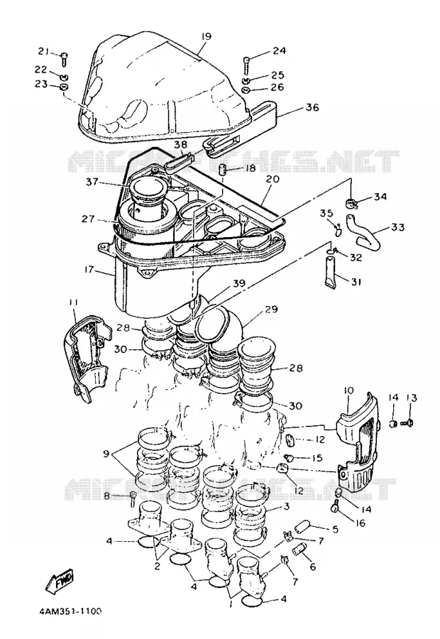 ADMISSION Yamaha MOTO 750 1993 FZX  FZX750