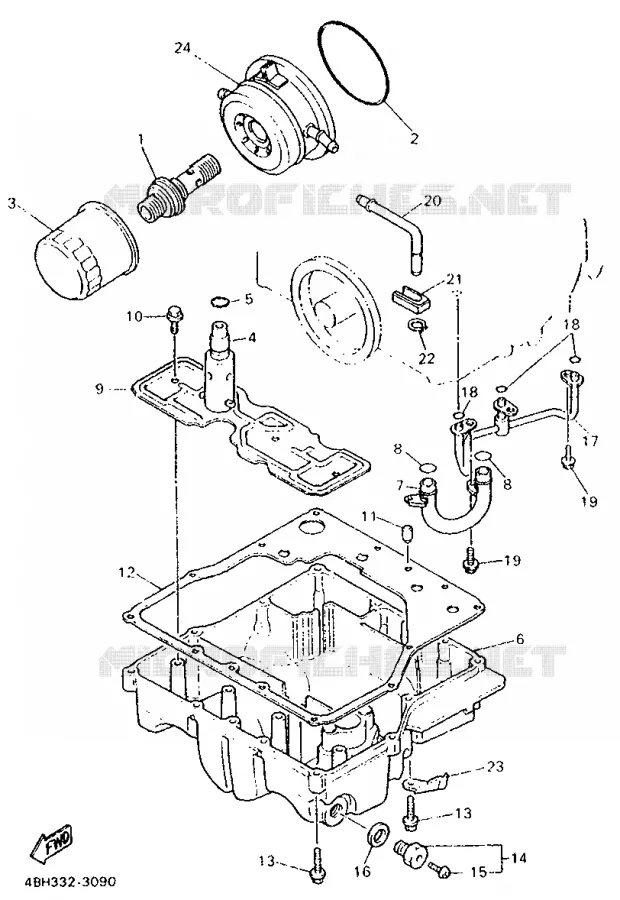 FILTRE A HUILE Yamaha MOTO 1000 1993 GTS ABS  GTS1000A
