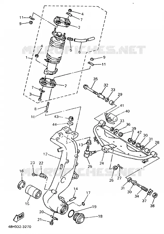 DIRECTION Yamaha MOTO 1000 1993 GTS ABS  GTS1000A