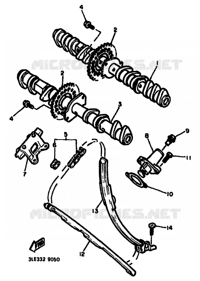 ARBRE A CAMES / CHAINE DE DISTRIBUTION Yamaha MOTO 1000 1994 GTS ABS  GTS1000A