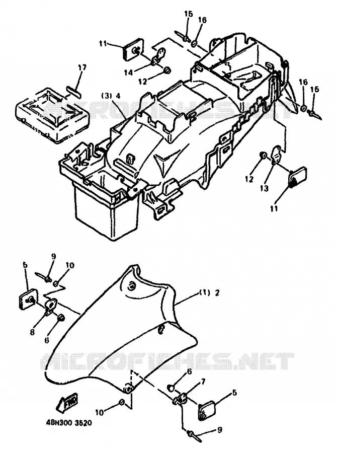 PIÈCES OPTIONNELLES - PARTIE CYCLE - AUTRICHE Yamaha MOTO 1000 1994 GTS ABS  GTS1000A