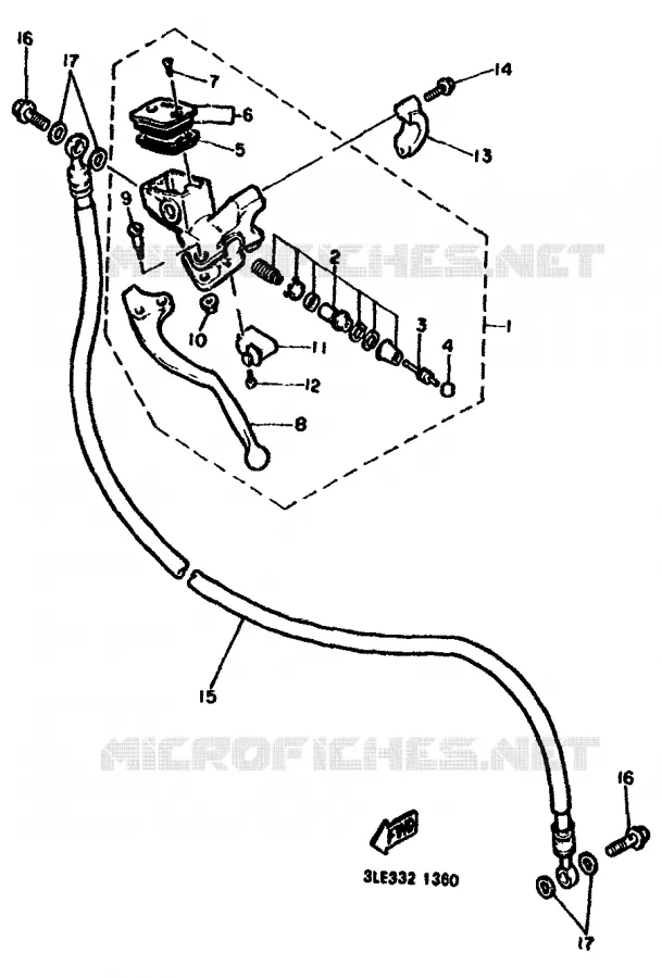 MAITRE CYLINDRE AVANT 2 Yamaha MOTO 1000 1994 GTS ABS  GTS1000A