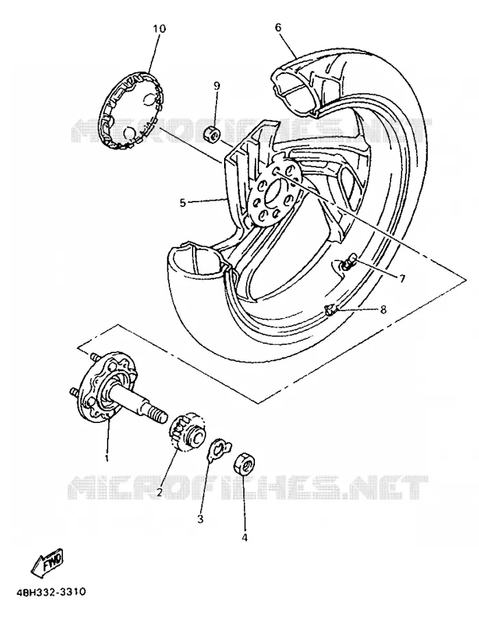 ROUE AVANT Yamaha MOTO 1000 1998 GTS ABS  GTS1000A