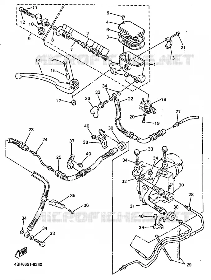 MAITRE CYLINDRE D'EMBRAYAGE Yamaha MOTO 1000 1998 GTS ABS  GTS1000A