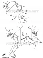 GARDE BOUE AVANT pour Yamaha GTS1000A de 1998