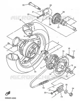 ROUE ARRIERE 2 pour Yamaha GTS1000A de 1998