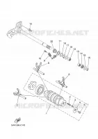 BARILLET DE SELECTION / FOURCHETTE pour Yamaha MT03 de 2006