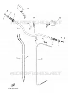 GUIDON ET CABLES pour Yamaha MT03 de 2006