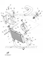 RADIATEUR / DURITES pour Yamaha MT03 de 2008