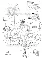 RESERVOIR A ESSENCE pour Yamaha MT03 de 2008