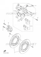 ROUE AVANT / ETRIER DE FREIN pour Yamaha MT03 de 2008