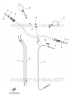GUIDON ET CABLES pour Yamaha MT03 de 2008