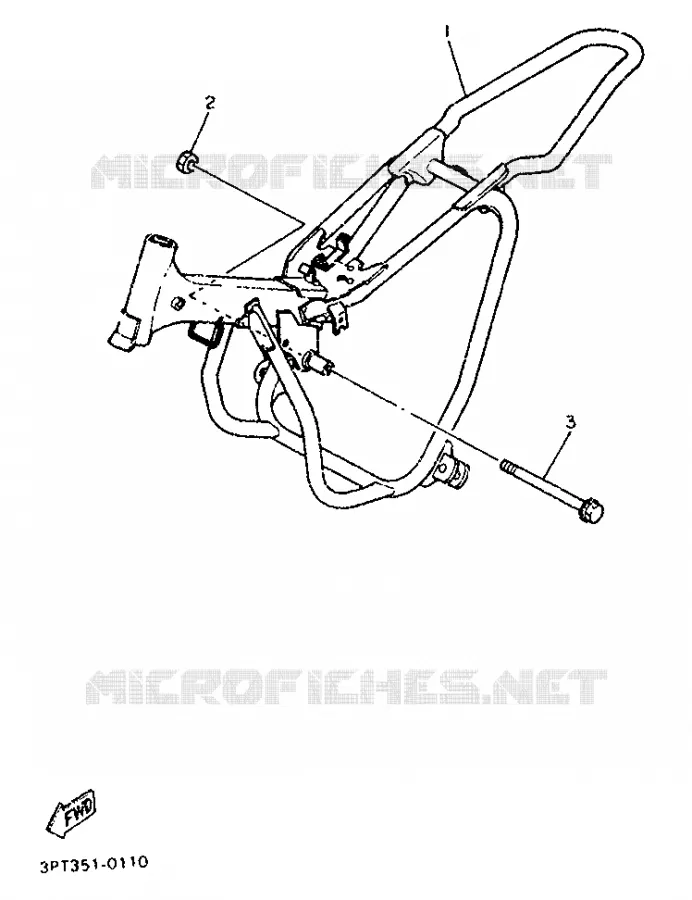 CADRE Yamaha MOTO 50 1991 PW  PW50