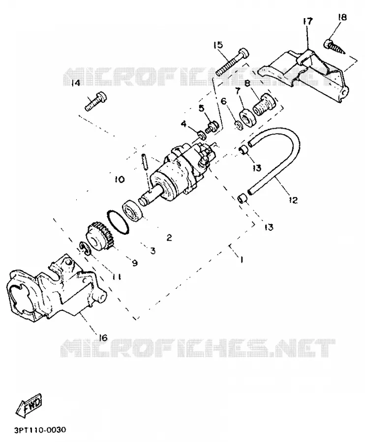 POMPE A HUILE Yamaha MOTO 50 1994 PW  PW50