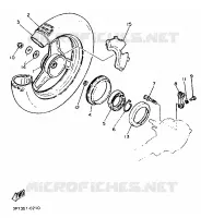 ROUE ARRIERE pour Yamaha PW50 de 1997