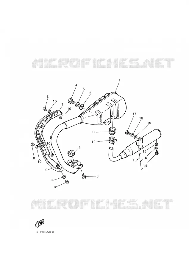 ECHAPPEMENT Yamaha MOTO 50 2005 PW  PW50