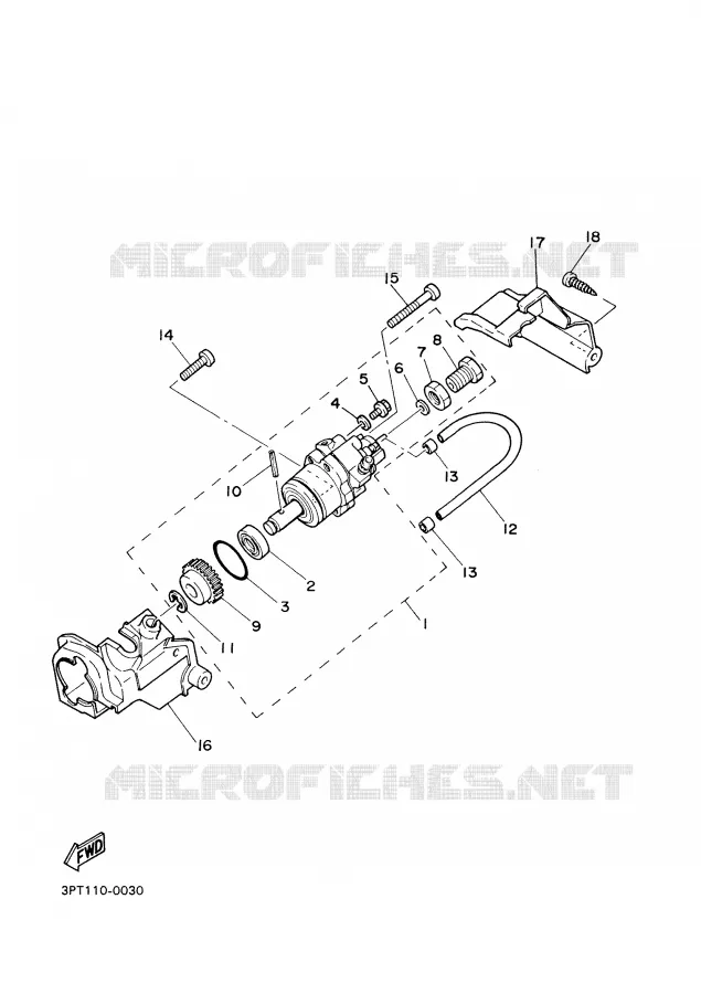 POMPE A HUILE Yamaha MOTO 50 2007 PW  PW50