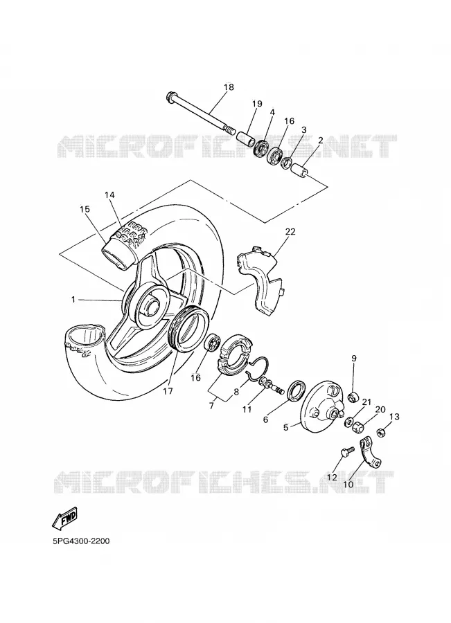 ROUE AVANT Yamaha MOTO 50 2007 PW  PW50