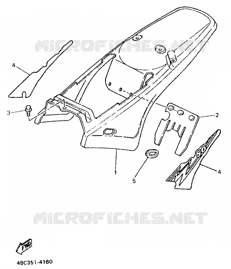 COUVERCLE LATERAL Yamaha MOTO 80 1994 PW  PW80