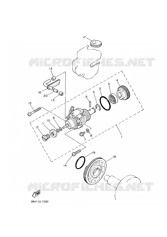 POMPE A HUILE Yamaha MOTO 80 2007 PW  PW80
