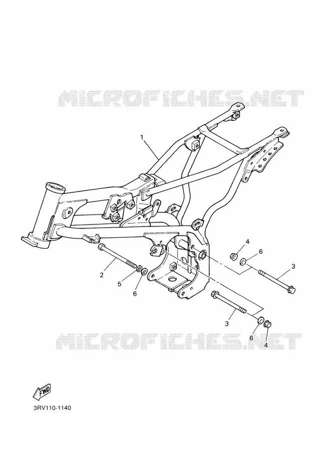 CADRE Yamaha MOTO 80 2007 PW  PW80