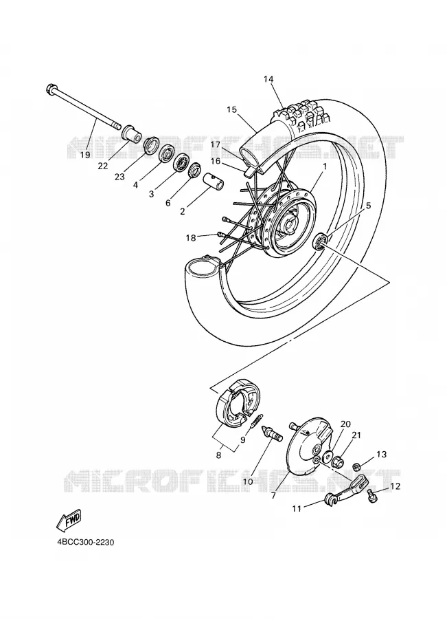 ROUE AVANT Yamaha MOTO 80 2008 PW  PW80X