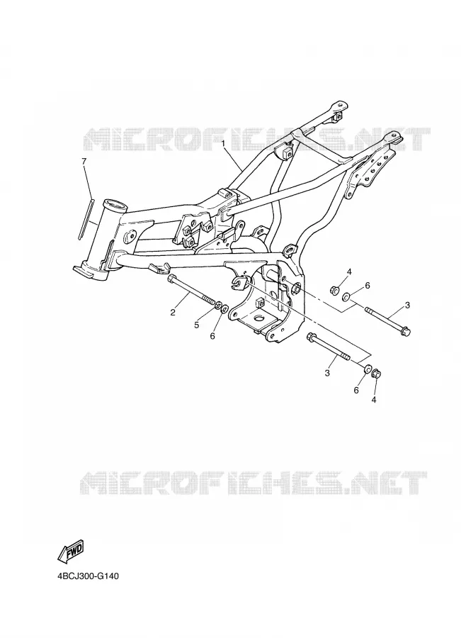 CADRE Yamaha MOTO 80 2009 PW  PW80Y
