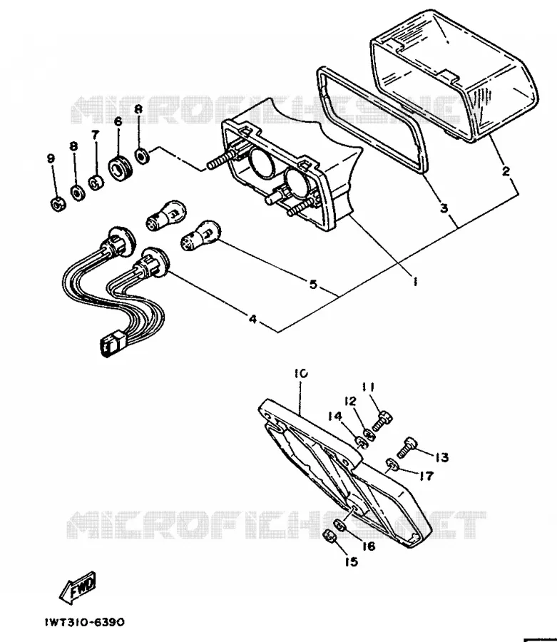 FEU ARRIERE Yamaha MOTO 350 1991 RDLC  RD350LC