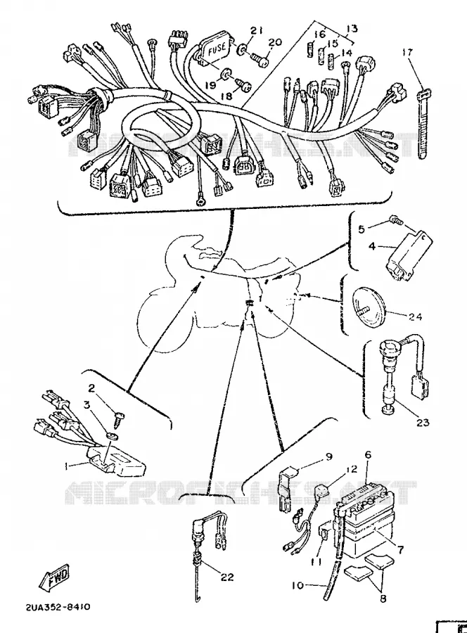 PARTIE ELECTRIQUE 1 Yamaha MOTO 350 1992 RDLC  RD350LC
