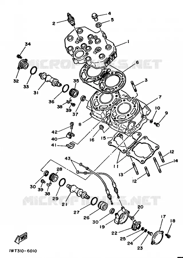 CYLINDRE Yamaha MOTO 350 1986 RDLC  RD350LCF