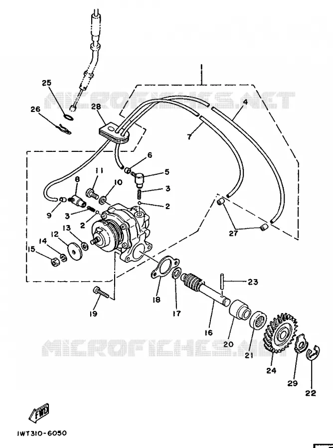 POMPE A HUILE Yamaha MOTO 350 1986 RDLC  RD350LCF